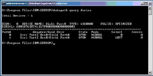 Datapath query device command