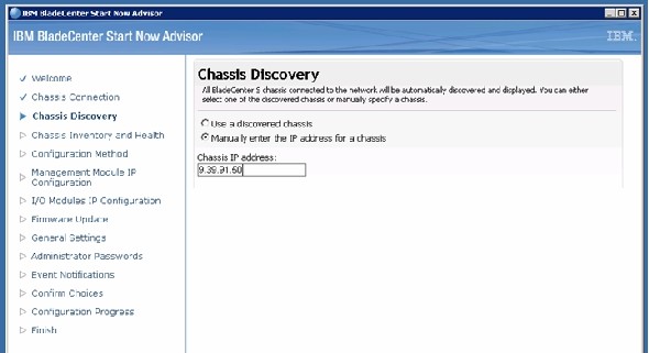Start Now Advisor - Chassis Discovery