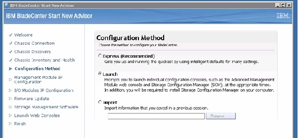 Start Now Advisor - Configuration Method