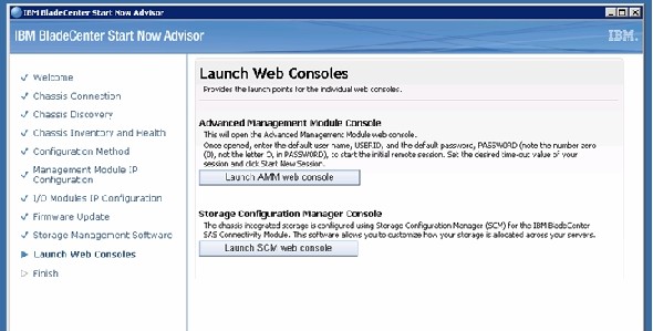 Start Now Advisor - Launch Web Consoles